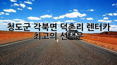 청도군 각북면 덕촌리 렌터카: 최고의 선택은?